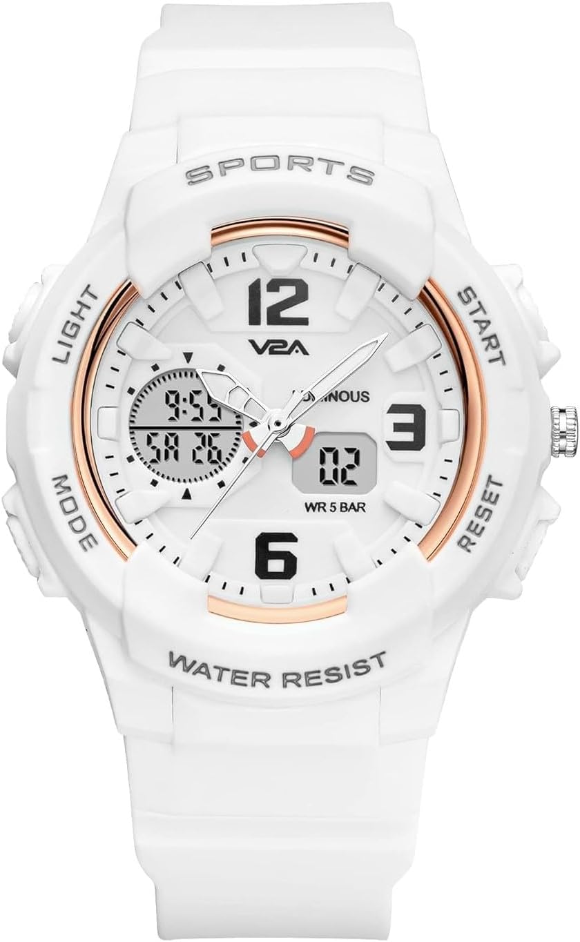 - Analog Digital 5ATM Waterproof Fashion Black Sports Watch for Women and Girls | Watch for Women | Ladies Watch | Wrist Watch for Women | Girls Watch