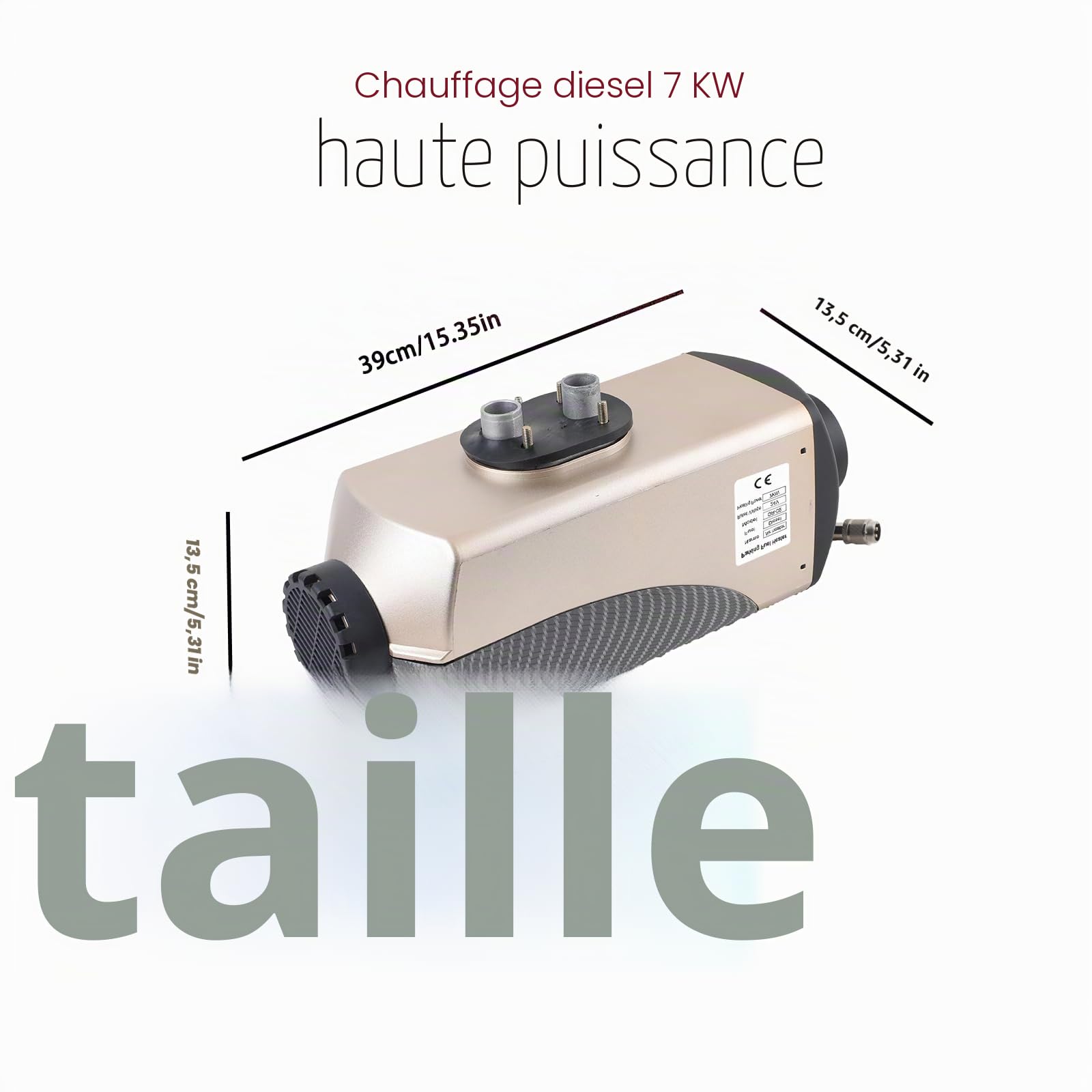 chauffage diesel 7kW 24V, chauffage gasoil, avec écran LCD et thermostat automatique, chauffage diesel, chauffage van aménagé, chauffage camping car 24v pour camions, camping-cars, bateaux