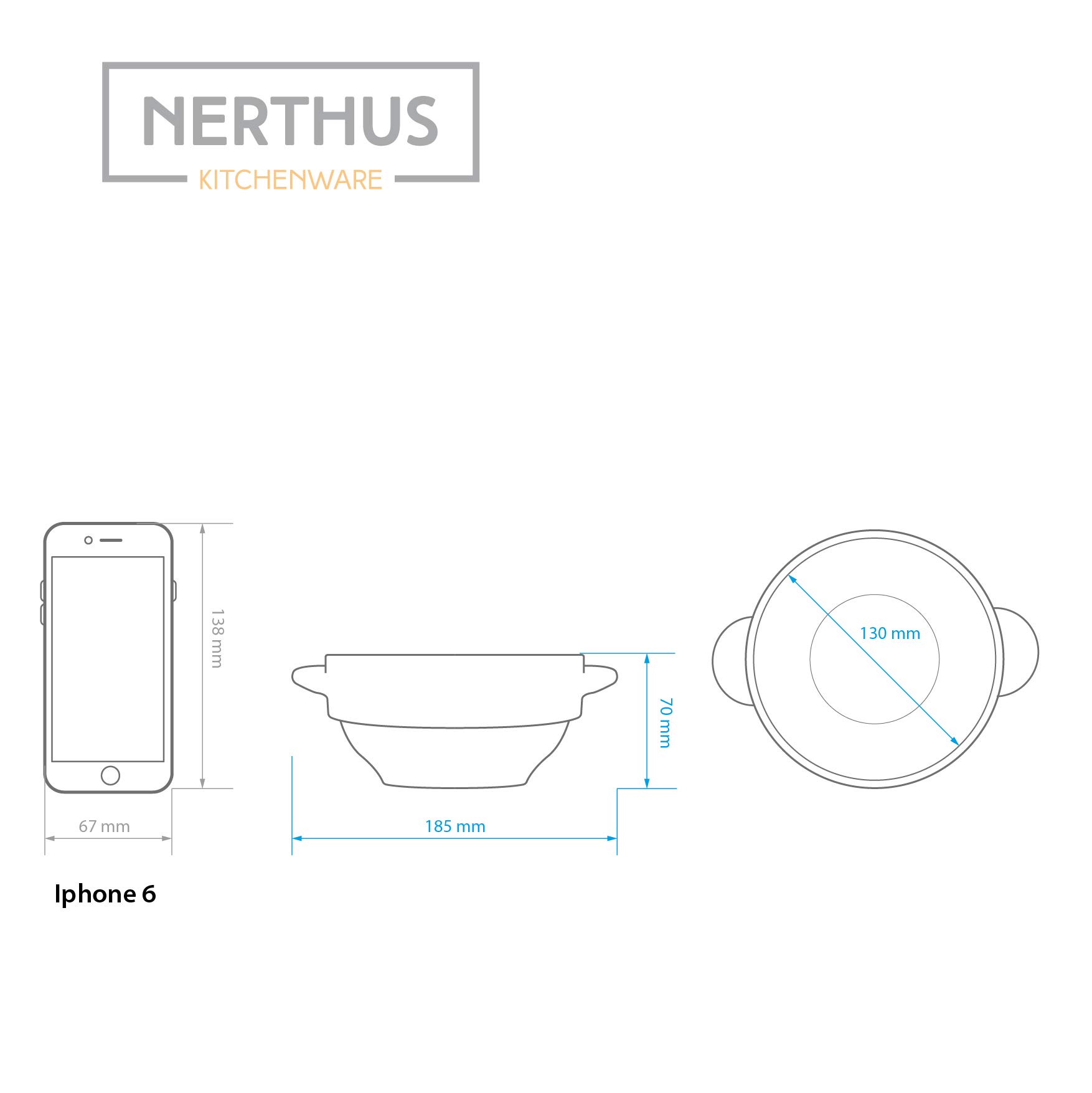Nerthus FIH 554 Cuenco de porcelana para sopa con asas, ideal para cereales blancos para avena, cuencos de cerámica para fideos, cuencos de porcelana para cocina, apto para lavavajillas y microondas