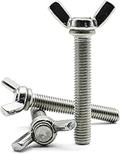 Hippo Hardware M8 (8mm X 50mm) Butterfly Wing Thumb Screws Bolts A2 Stainless Steel (Pack of 10)