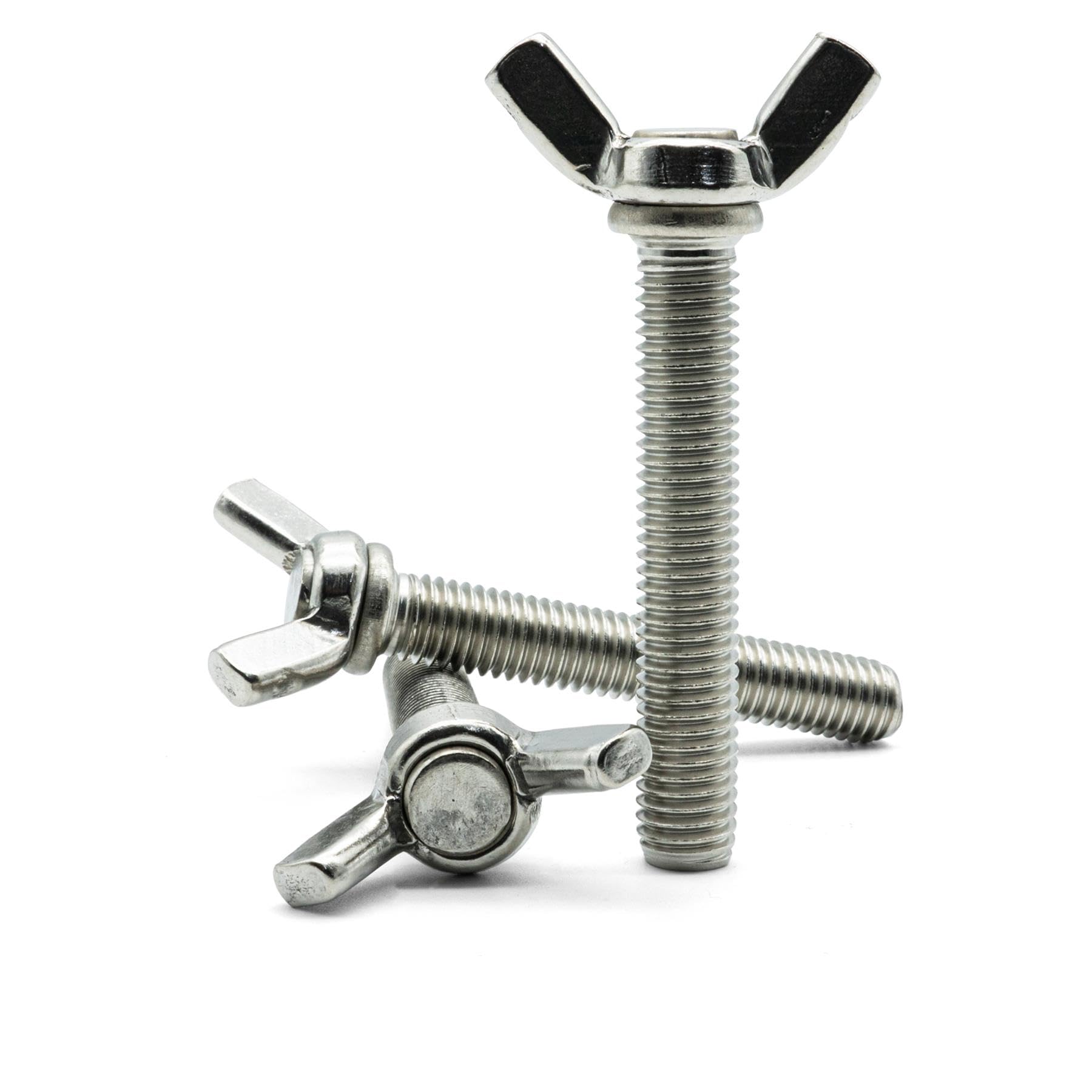 Hippo Hardware M8 (8mm X 45mm) Butterfly Wing Thumb Screws Bolts A2 Stainless Steel (Pack of 5)