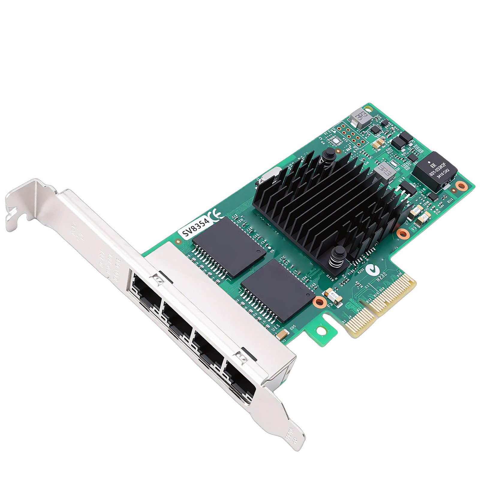 Scheda di Rete Gigabit Ethernet PCI Express da 1000 Mbps Controller 350AM4 Efficiente per Server Desktop, Adattatore di Rete PCIE per Data Center e Sistemi di Visione Artificiale