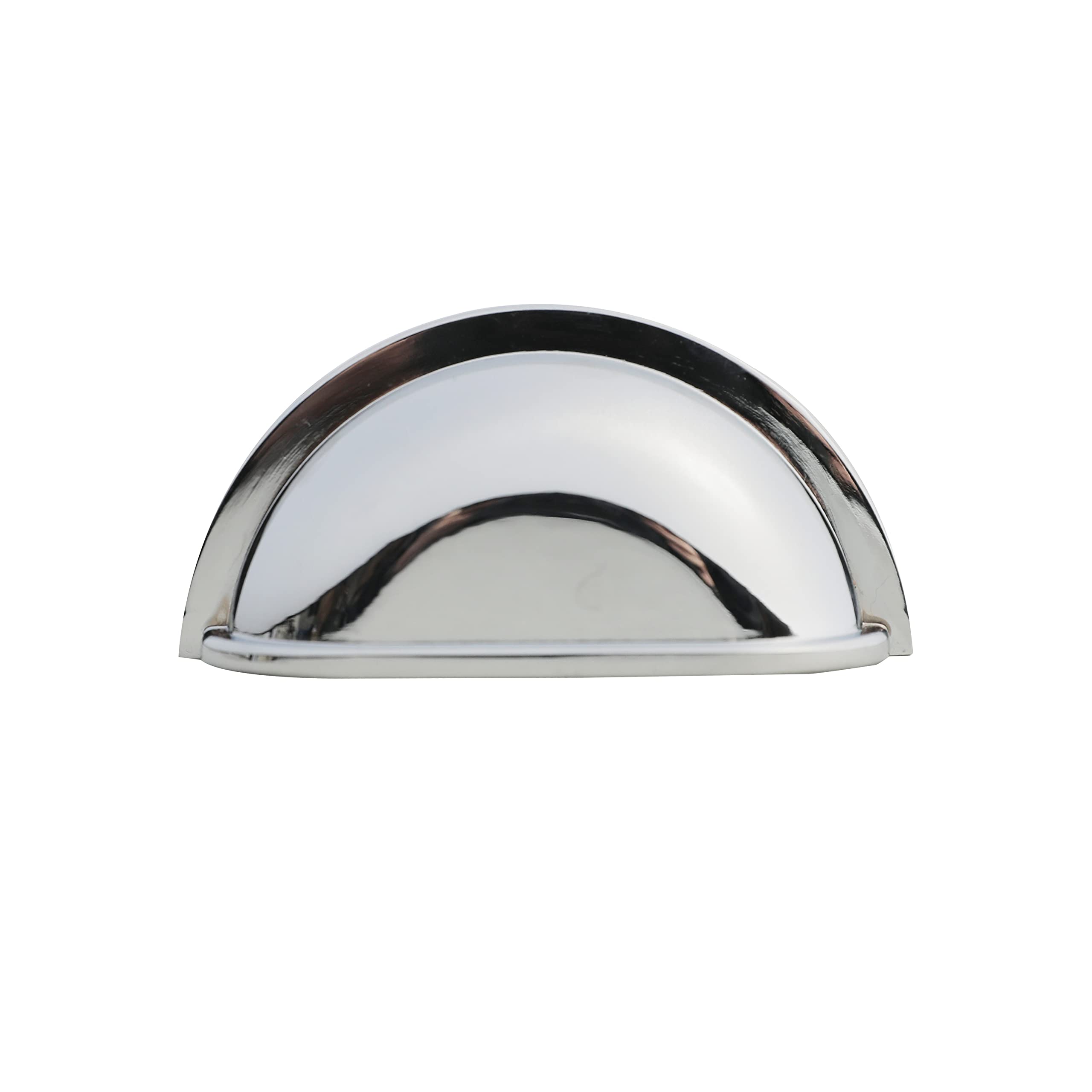 HARMAC HOUSE Chrome Cup Handles Shell Shape Cupboard Drawer Pull Cup Handles, 3 Inch/76mm Screw Spacing, Kitchen Cupboard, Bedroom Dresser, Bathroom Wardrobe Pull Handles (Polished Chrome)