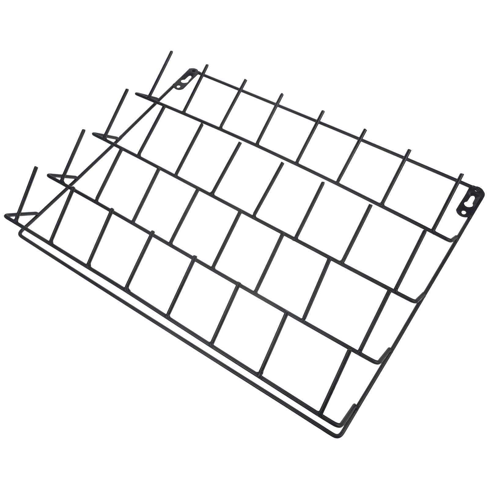 SOLUSTRE Organizador de Hilos de Pared de Hierro Negro, Soporte para 32 Bobinas Ganchos, Estante para Bordado y Costura, 39.6x31 Cm, Almacenamiento Práctico para Manualidades en Casa