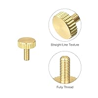 Vista 4 de uxcell 10 tornillos moleteados de latón, pernos de agarre plano M3x8mm, sujetadores para electrónicos, mecánicos