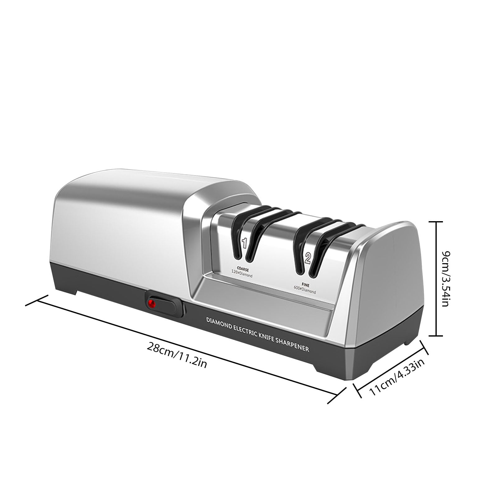Walmeck Affila del Coltello Elettrico a 2 Stadi Dritto da Dritta Affilatura e Lucidatura per Uso Domestico (Plug 220v)