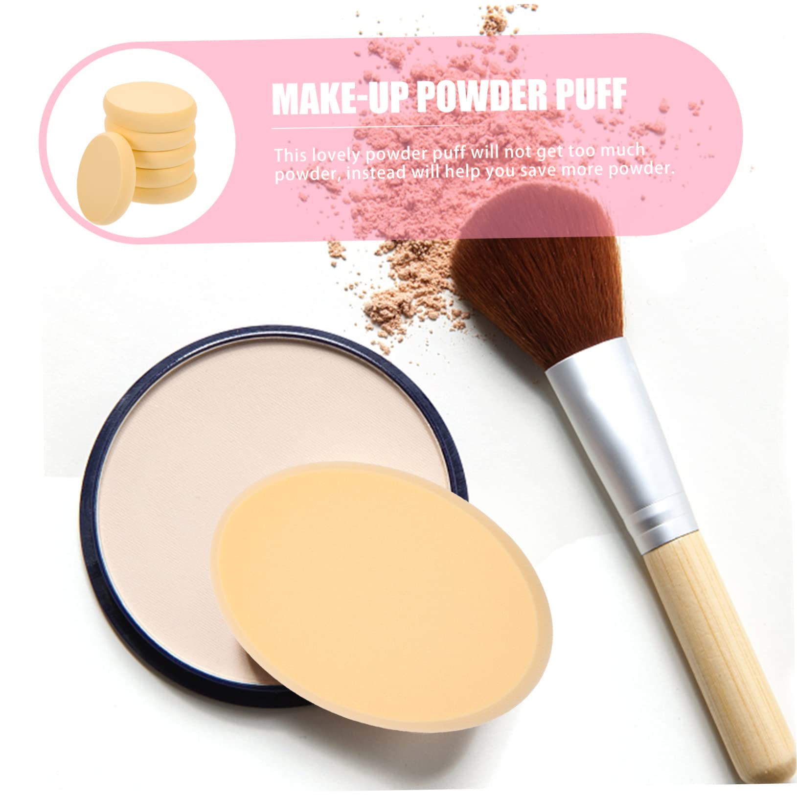 Healeved 18piezas Esponjas De Maquillaje Ovaladas Esponjas De Fondo Duales Para Aplicación Para Maquillaje Facial y Compacto Material Hidrofílico Ahorra Producto Textura Natural