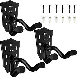 Guitar Wall Mount 3-Pack, Guitar Hanger Guitar Head Shaped, Sturdy Metal Guitar Holder for Wall, Guitar Wall Hanger Stand for Using Acoustic & Electric Guitar Ukulele Mandolin at Home and Studio