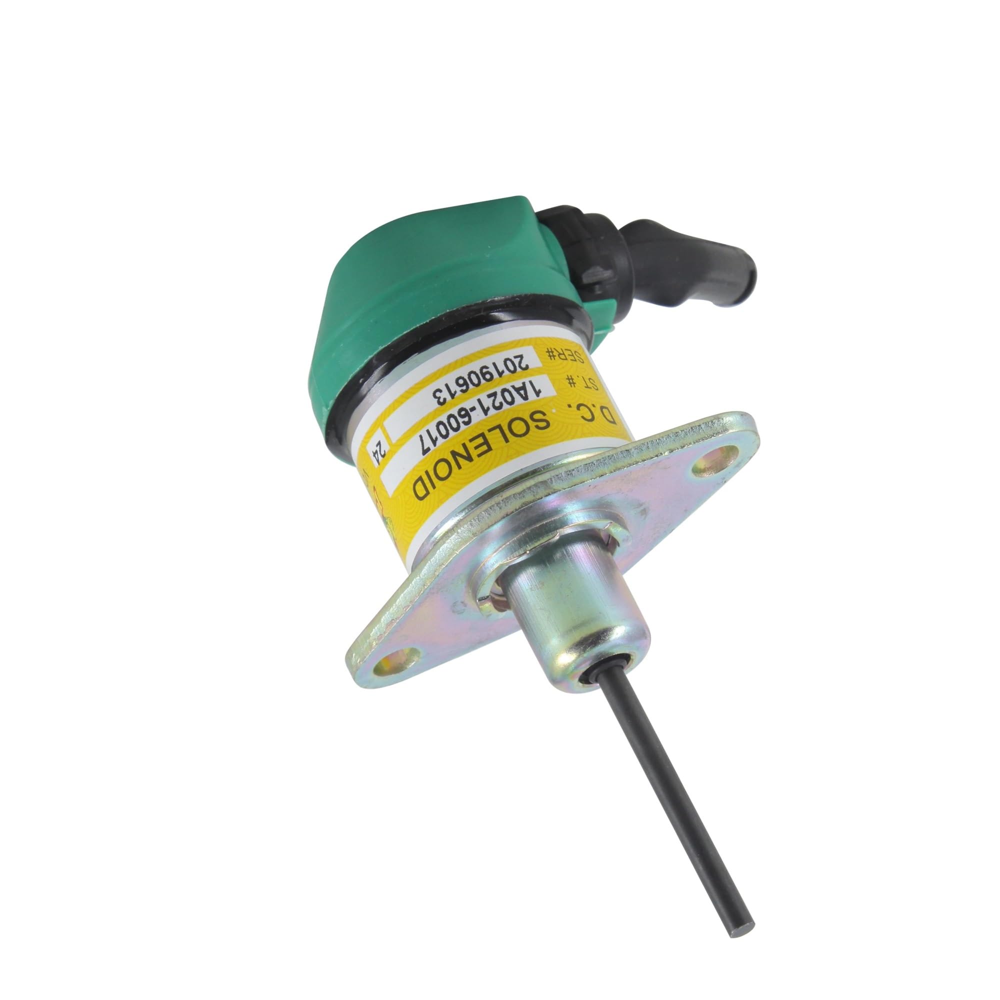 Solenoide de corte de combustible Solenoide de parada de combustible (12 V/24 V, 17208-60015), compatible con el solenoide de apagado de llama Kubota 1A021-60017(1A021-60017 12V)