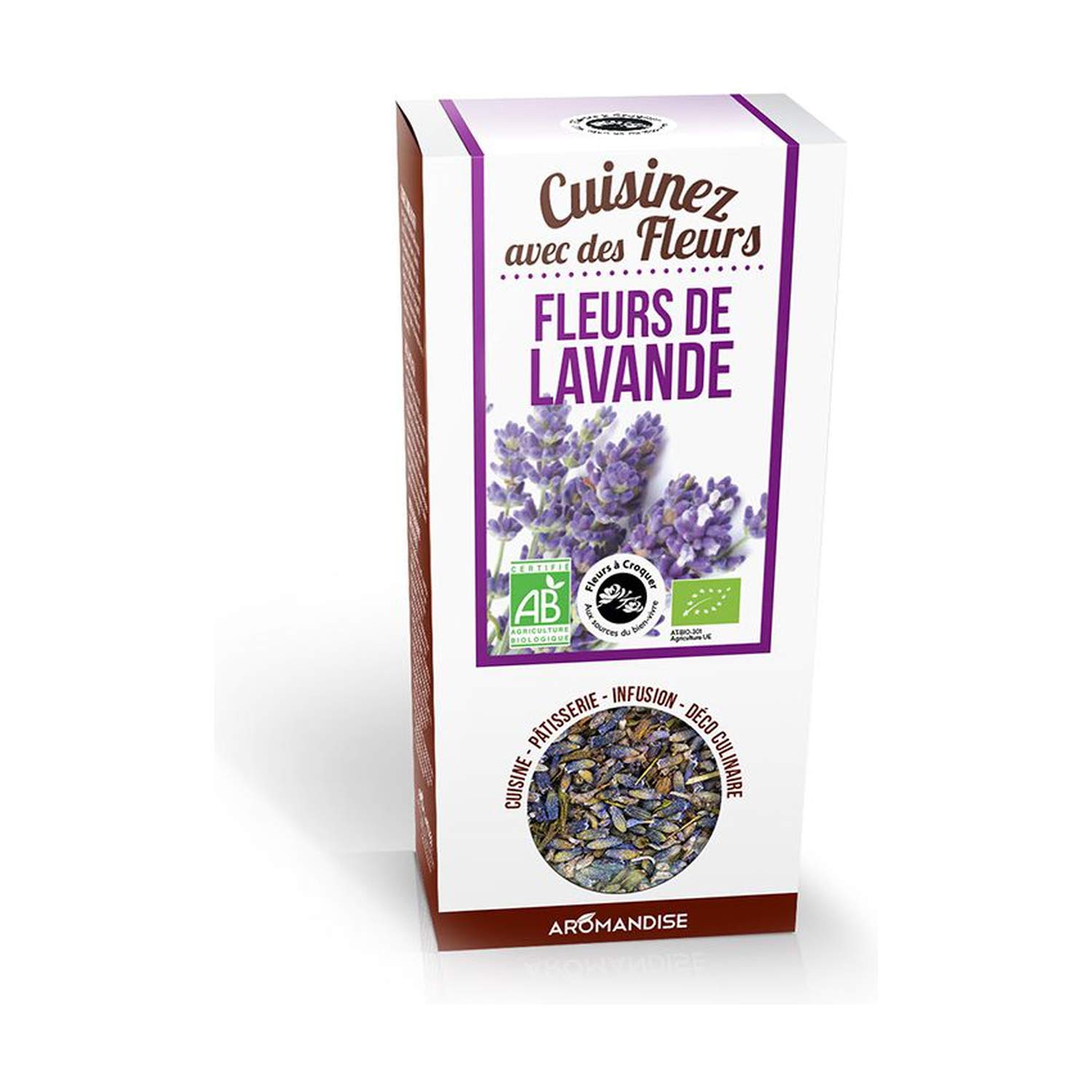 Aromandise - Fleurs de lavande bio pour la cuisine 40g