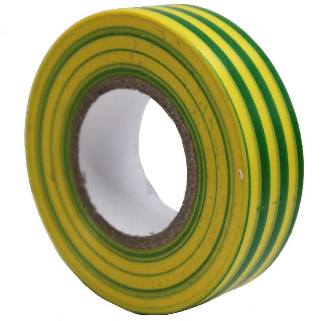 All Trade Direct 1X Earth Electrical PVC Insulation Tape 19Mm X 20M Professional British Standard