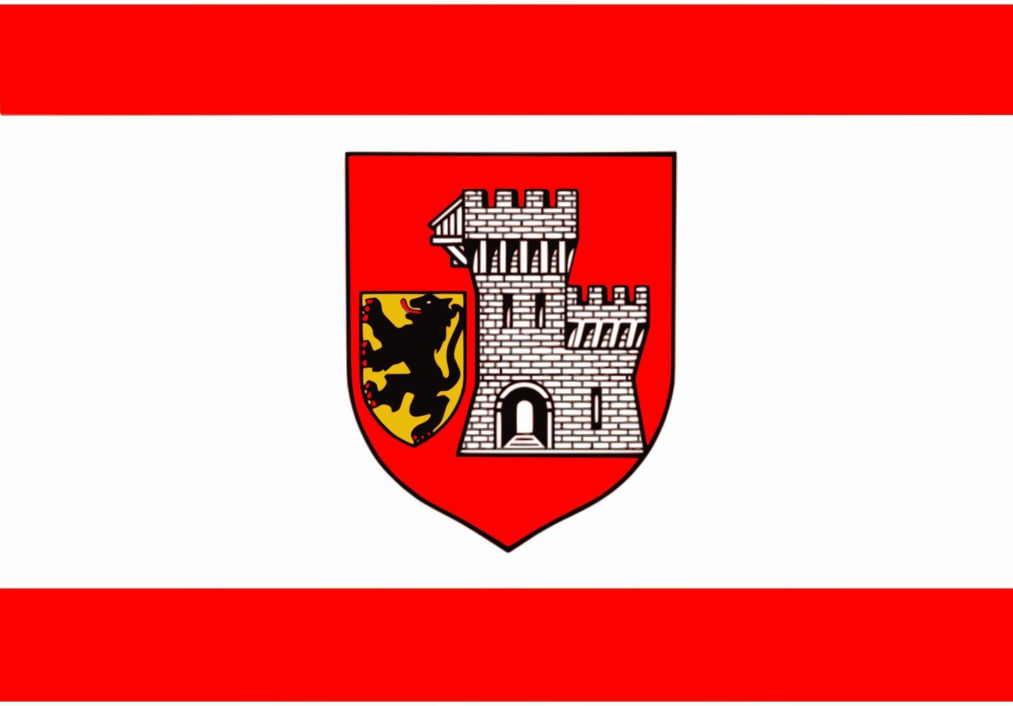 Drapeau XL Grevenbroich pour mât de jardin et décoration d'événements locaux