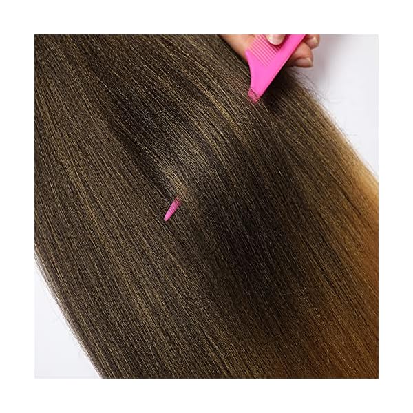 Pre-stretched Braiding Hair Extension Professional Crochet Braiding Hair 26 Inch 8 Packs Hot Water Setting Perm Yaki Synthetic Hair for Twist Braids (26inch,#T4/27)