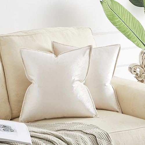 Miniatura 1 de GIGIZAZA - Fundas decorativas de terciopelo dorado para cojín, diseño cuadrado, 18 x 18 pulgadas, para sillón, sofá, paquete de 2 unidades