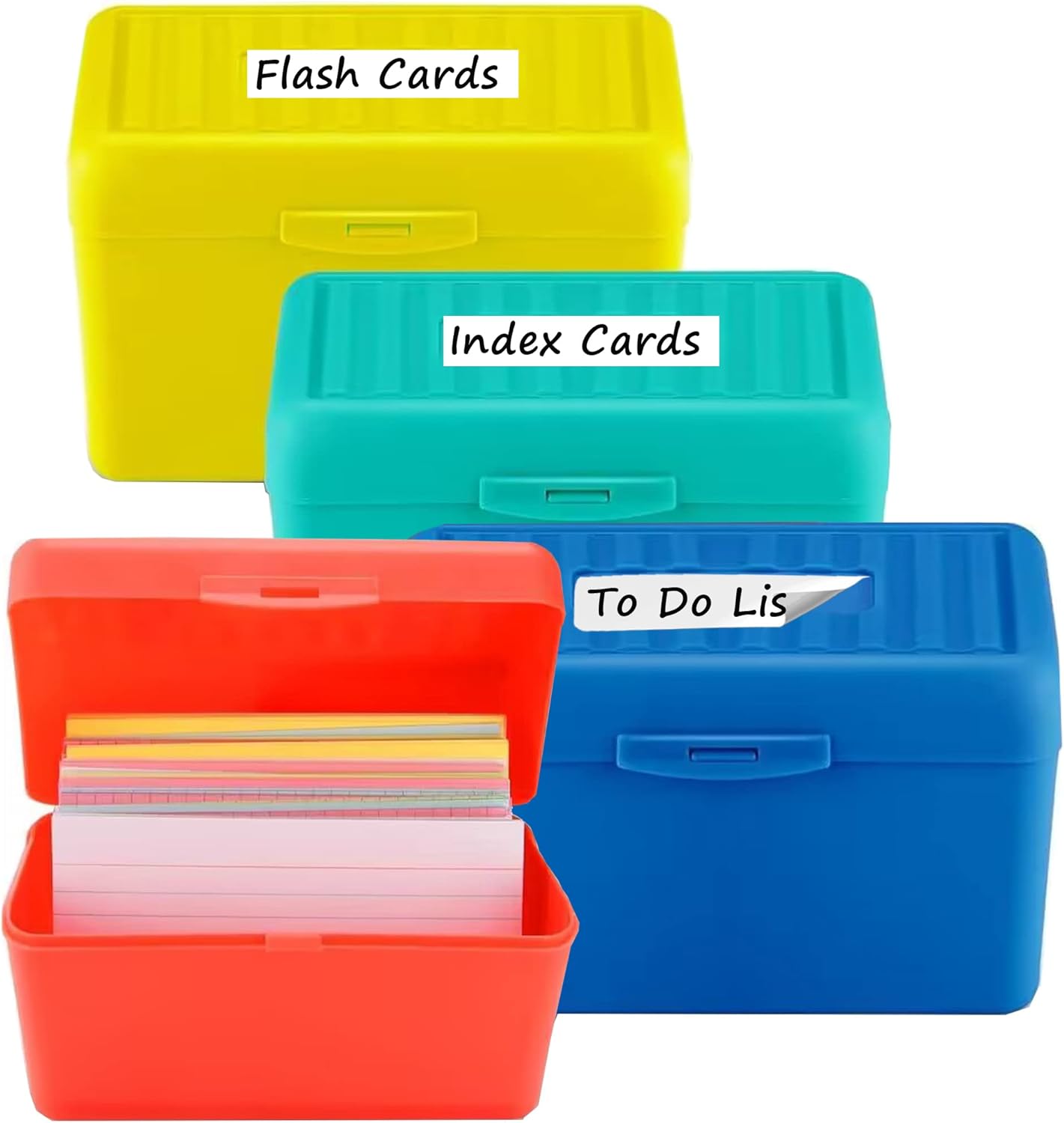 Index Card Holder 3x5, Index Card File Box, Flash Card