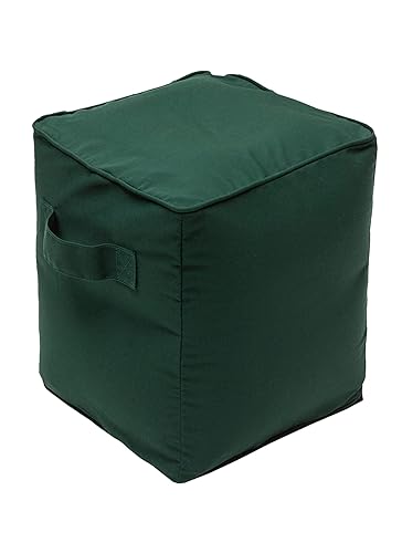 QILLOWAY Inflatable Outdoor Ottoman for Patio, Water Resistant Pouf Cube