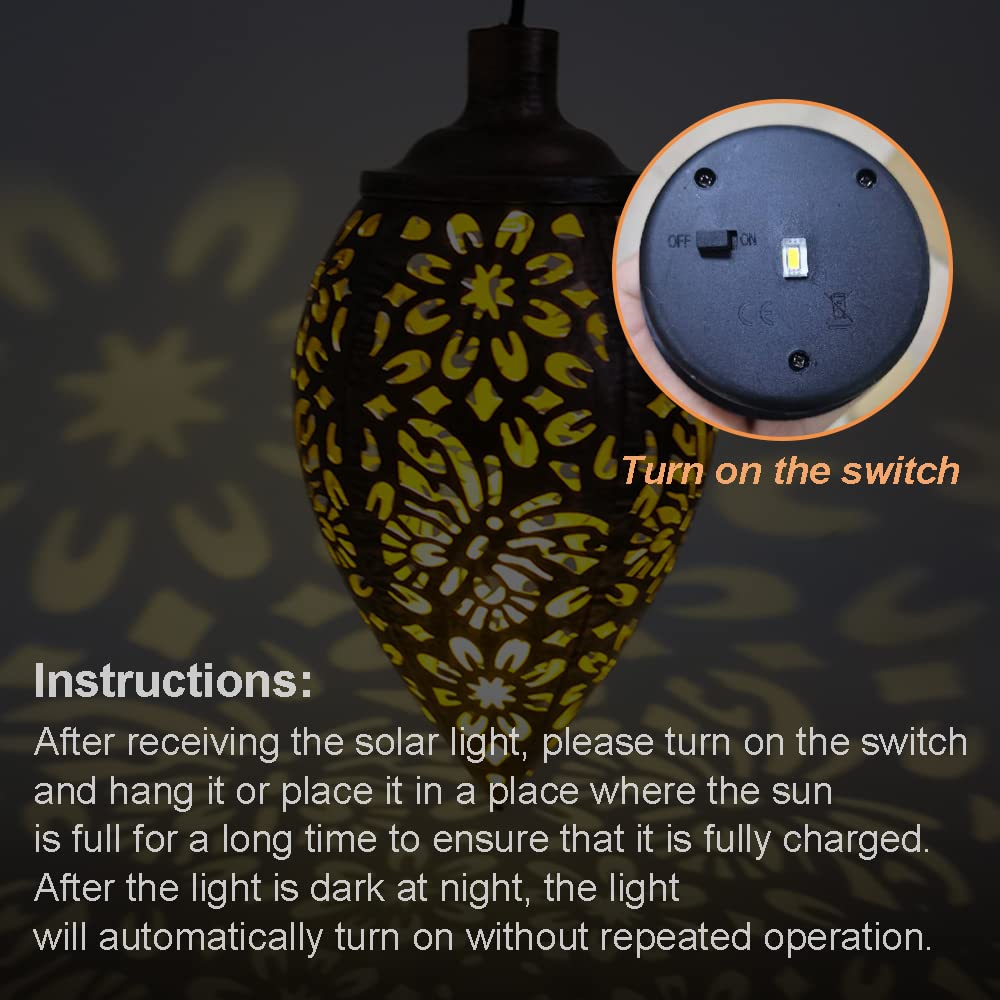 Solarleuchten Garten Hängend, Gartendeko Vintage, Solar Hängelampen für Außen, Laternen für Draußen Wetterfest, Solarlampen für Außen, Garten Deko LED Outdoor Solarlaterne Gartenlampe IP65 (2 Stück)