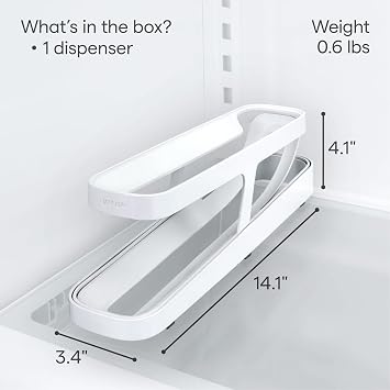 YouCopia RollDownTM Egg Dispenser, Space-Saving Rolling Eggs Dispenser and Organizer for Refrigerator Storage