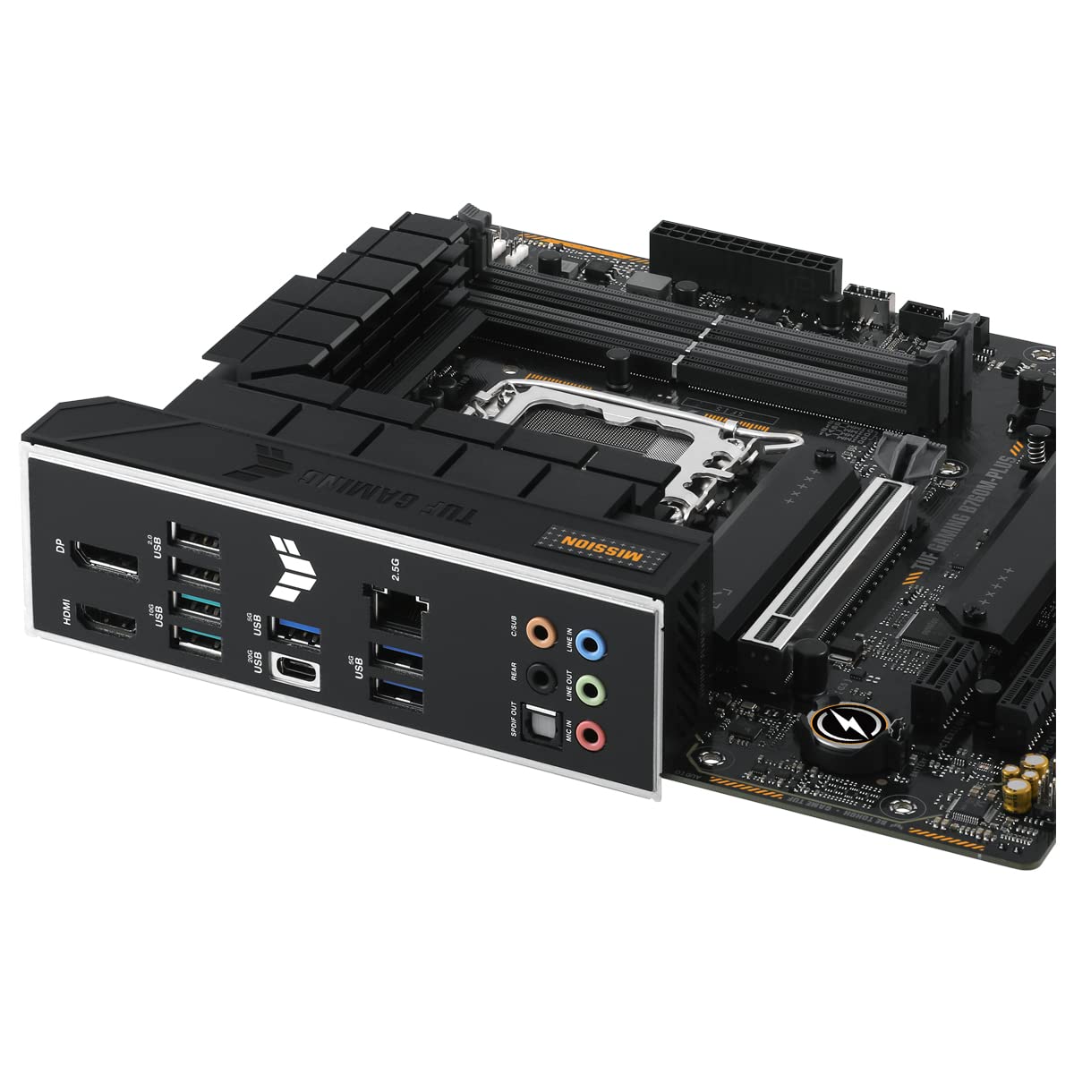 ASUS TUF Gaming B760M-PLUS Scheda madre Intel B760, LGA 1700, mATX, DDR5, PCIe 5.0, 2 slot M.2, WiFi 6E, USB 3.2 Gen 2, Type-C, Nero