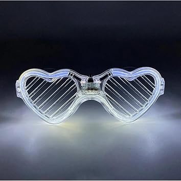 Beyaz LED I kl  Kalp G zl k   3 Modlu Parti & Glow G zl