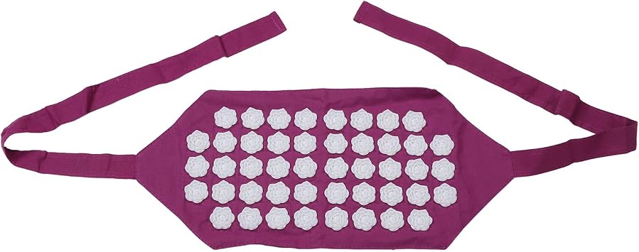 Yosoo Acupressure Massage Belt for Back Neck, Stress Relief Cotton Fabric Flower Shape Mat for Home Use Relief Belt, Relaxing Stress Relief Cotton Fabric Flower Shaped Travel Acupressure Massage Mat