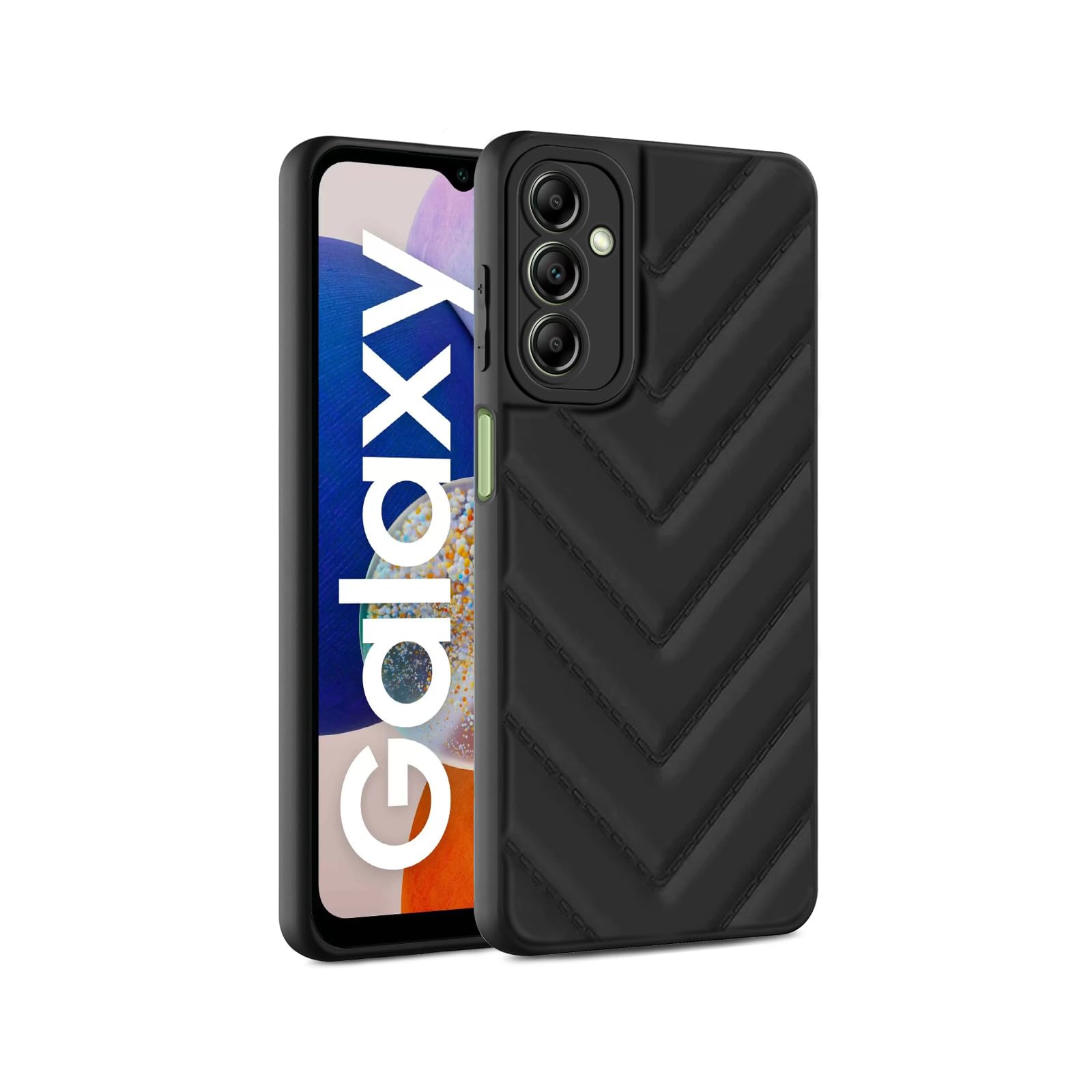 Plus Wave Cushioned Case Camera Protection Soft Back Cover for Samsung Galaxy A14 5G - Black (B0DH521B5T) Amazon Price History, Amazon Price Tracker