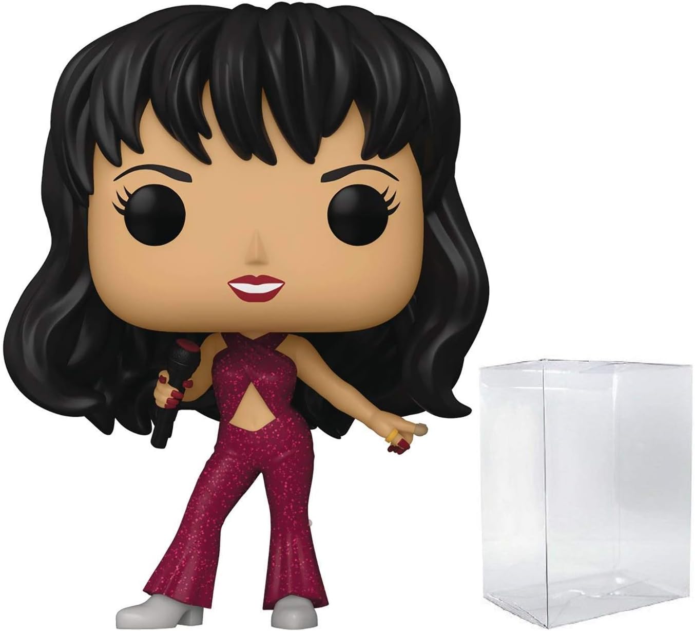 Funko Selena (Burgundy Outfit) Pop! Vinyl Figure (Bundled with Compatible Pop Box Protector Case), Multicolored, 3.75 inches