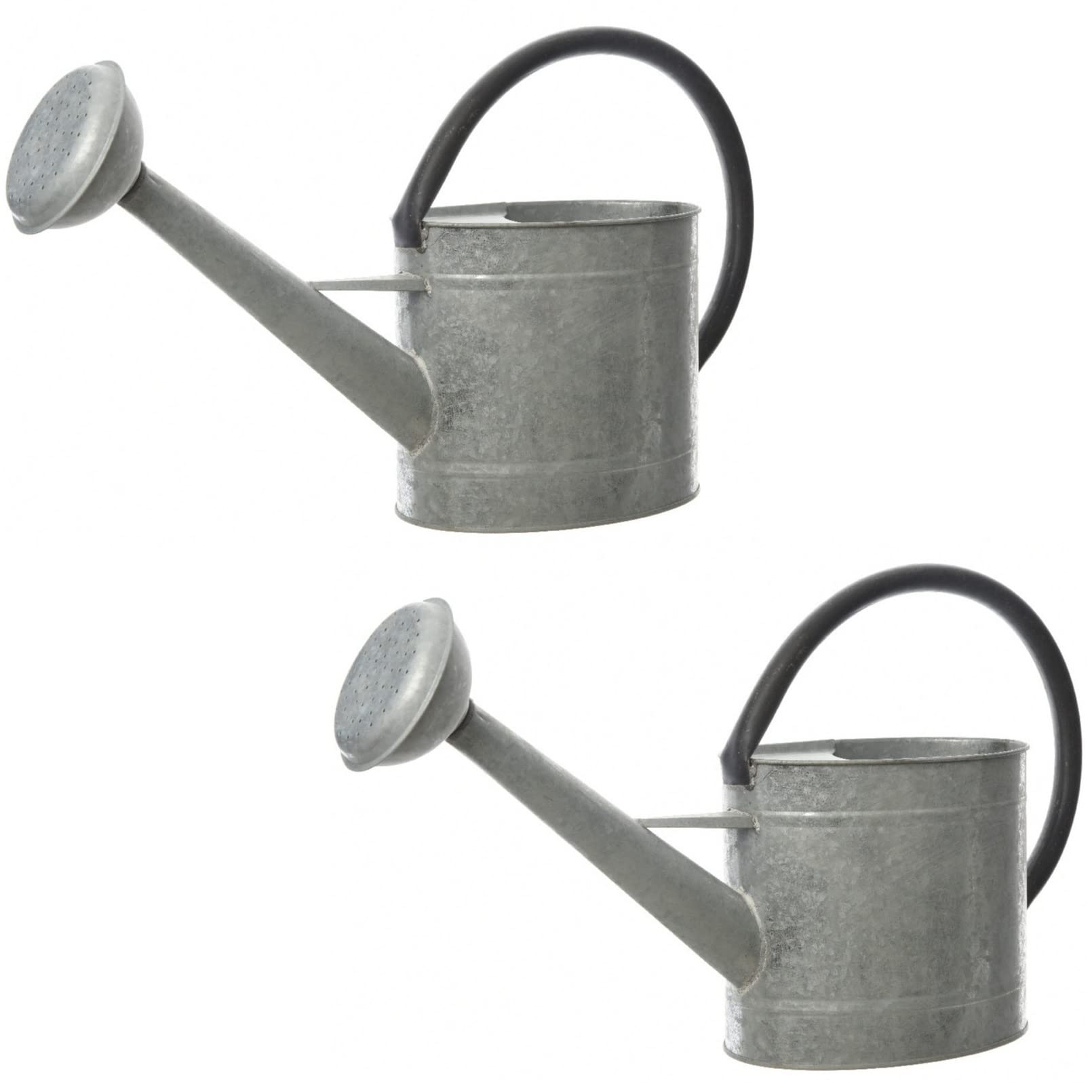Decoris 83300 Gießkanne aus Zink, nur für dekorative Verwendung, 5 Liter, grau
