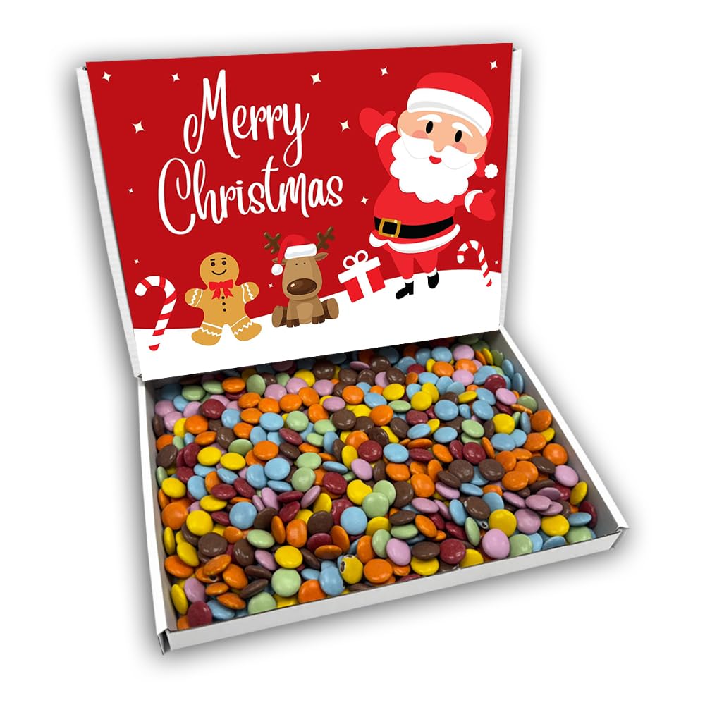 Chocolate Beans Merry Christmas Sweets Gift Box Hamper (SANTA RED FRONT)