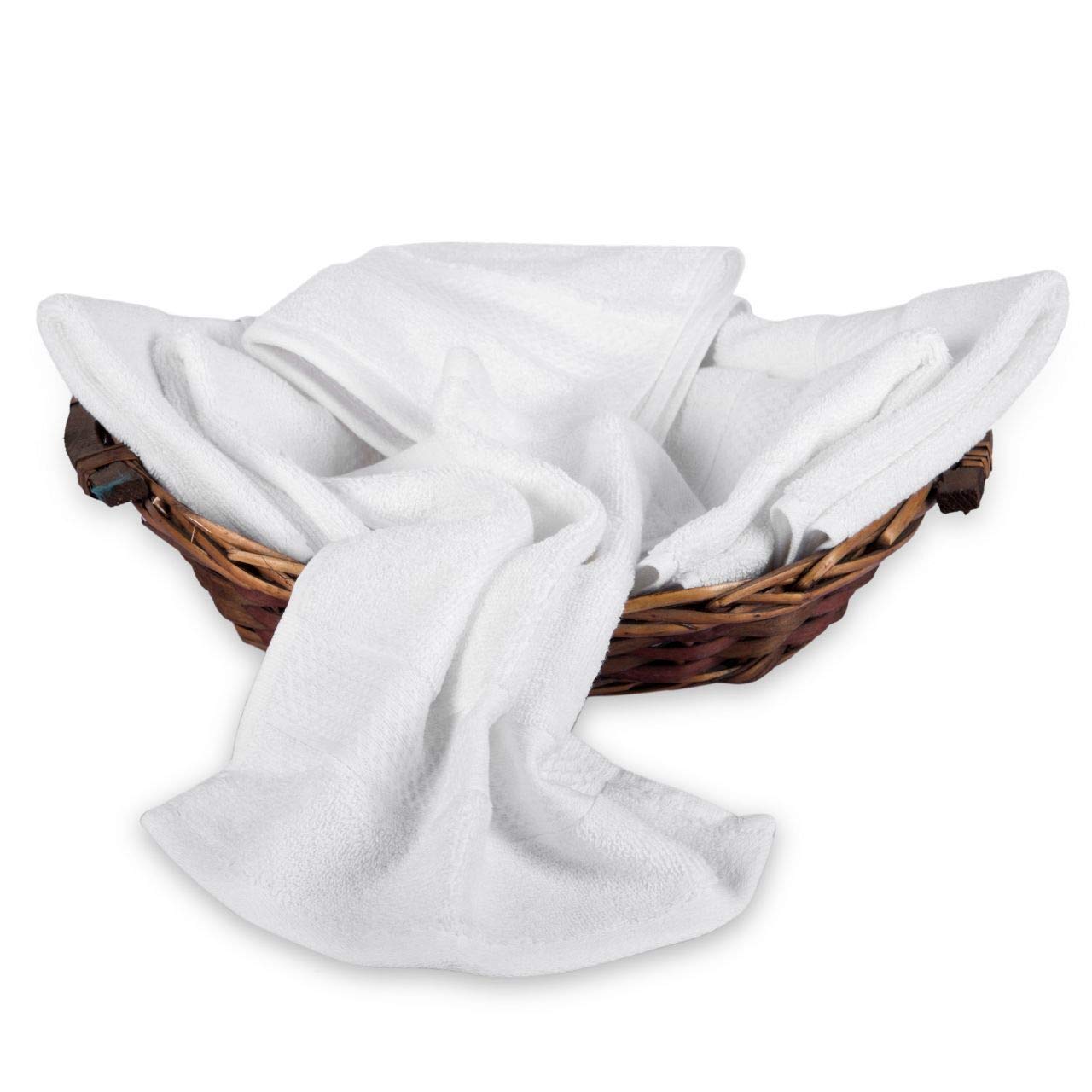 Divine Overseas Ring-Spun Double Ply GSM 600 Cotton Yarn, Soft, Extra Absorbent Durable, Quick-Dry Face Towels (6 Piece Set, White) 1
