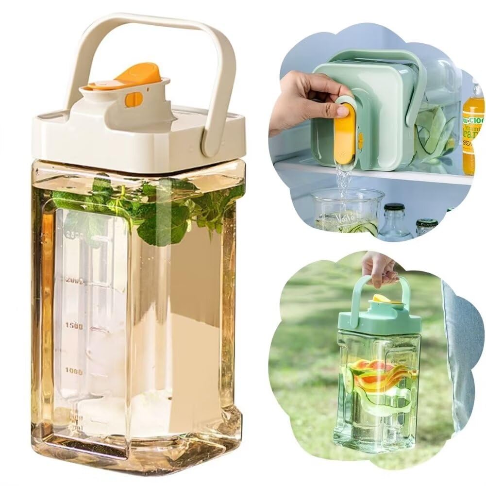 Amazon.co.jp: 麦茶ポット ピッチャー お茶ポット 冷水筒 2リットル 横