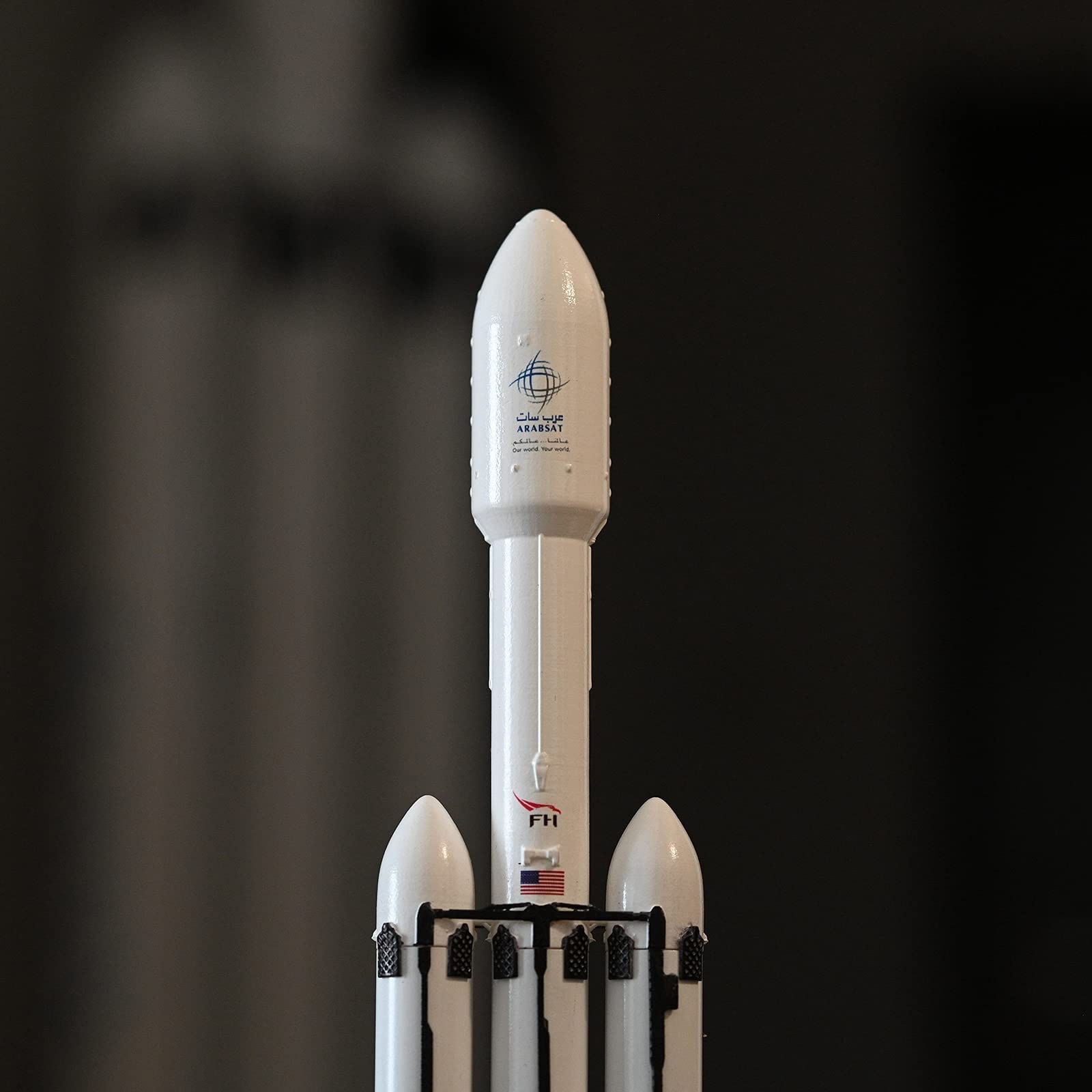 Modèle de Fusée Heavy Falcon 1:233, Modèle Aérospatial FH en Résine Simulée Et Décorations de Bureau, Un Excellent Cadeau Les Passionnés d'aérospatiale