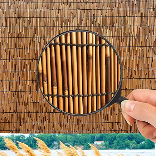 Valla de bambú natural, protección visual, respetuosa con el medio ambiente, valla de láminas de bambú, rollo para balcón o como protección visual y contra el viento (tamaño: 101 x 915 cm)