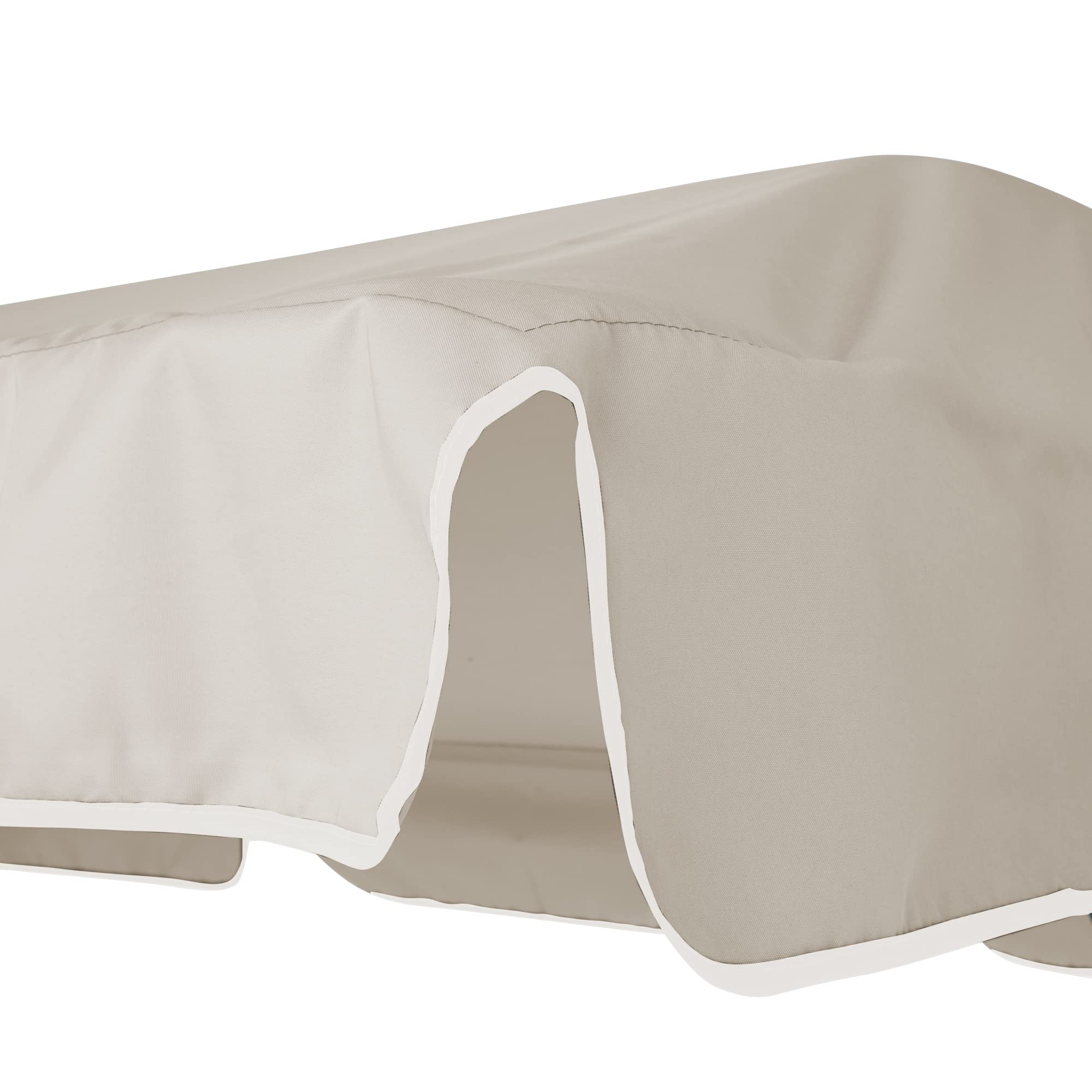 PATIO Sonnendach für Hollywoodschaukel Rimini/Venezia 228 x 126 cm Hollywoodschaukel Ersatzdach Dachbezug Dachplane für Gartenschaukel aus Polyester Cappucino
