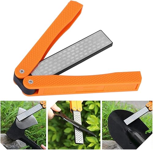 Miniatura 6 de Piedra de afilar de diamantes, afilador de cuchillos plegable de piedra de afilado de diamantes, herramientas de jardín, para cocina, jardín,