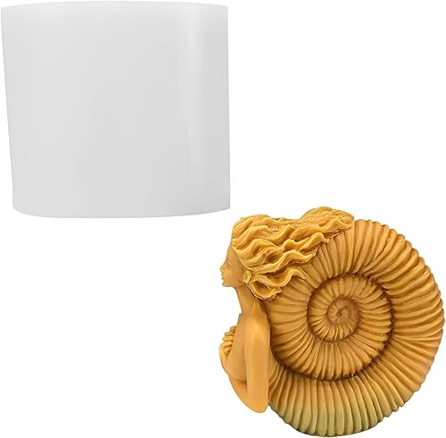 Mermaid Soap Mold Silicone Shape Craft Art Rectangle Ornaments for Chocolate Candle Crafting DIY Gift Home Decoration (E)