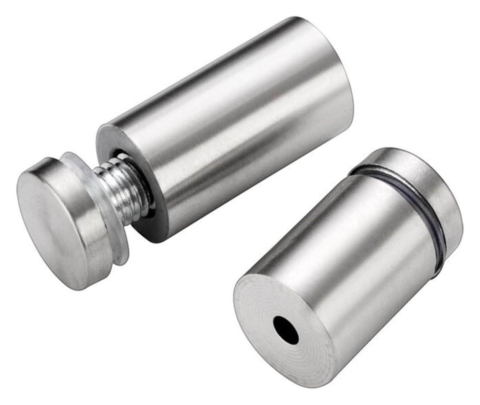YDHSIKK Standoff Fixings, Stainless Steel Sign And Glass Standoff Screws Silver 12x20-80mm Pack Of 10(12x20mm)