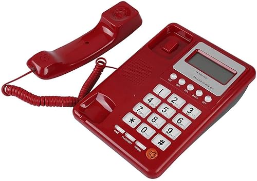 Miniatura 9 de KX T8001 Teléfono con cable, ABS rojo con cable Teléfono con cable de doble modo Teléfono de escritorio Teléfono fijo Teléfono fijo con
