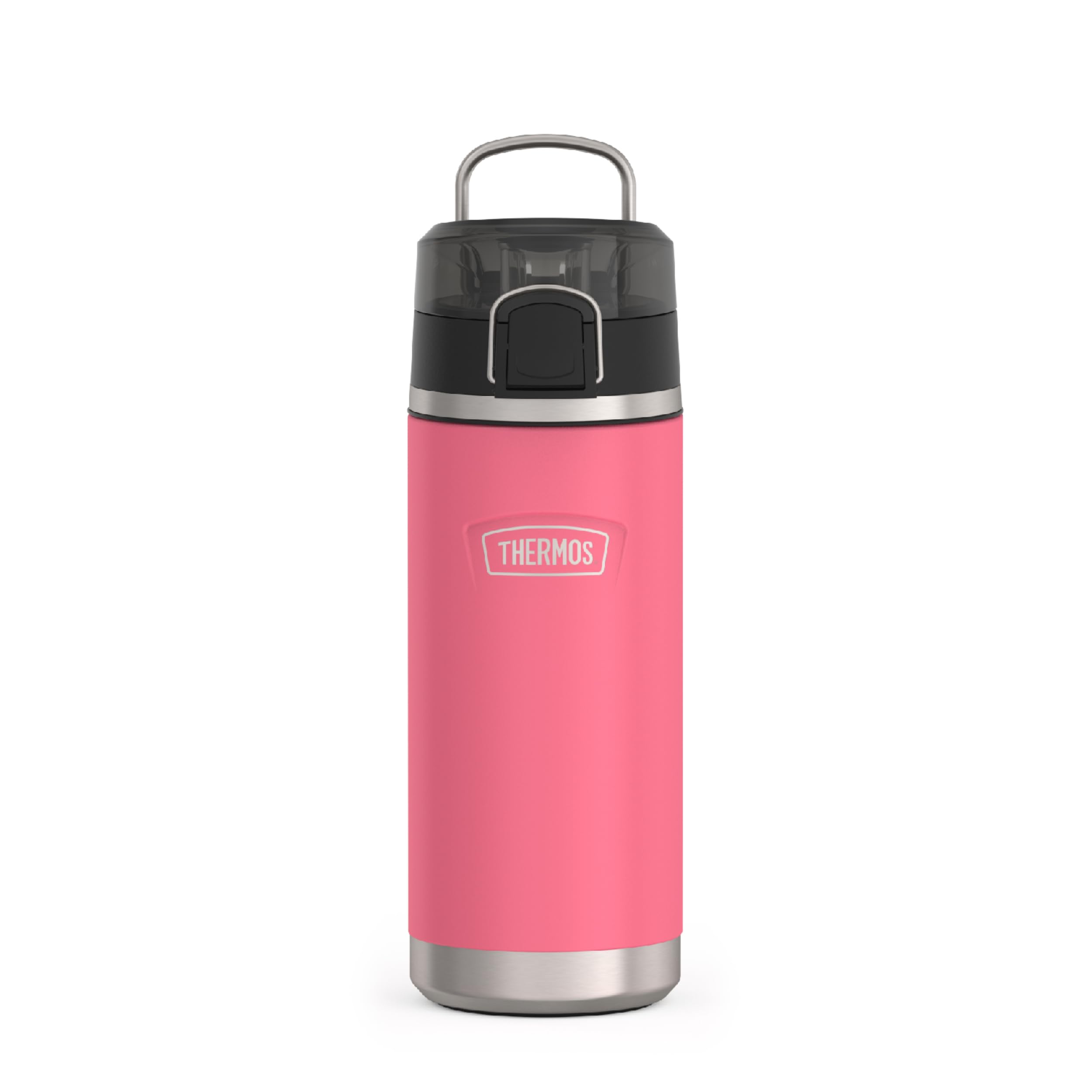 THERMOS ICON SERIES Water Bottle with Spout - 18 Ounce Hot Pink - Stainless Steel Vacuum Insulated Water