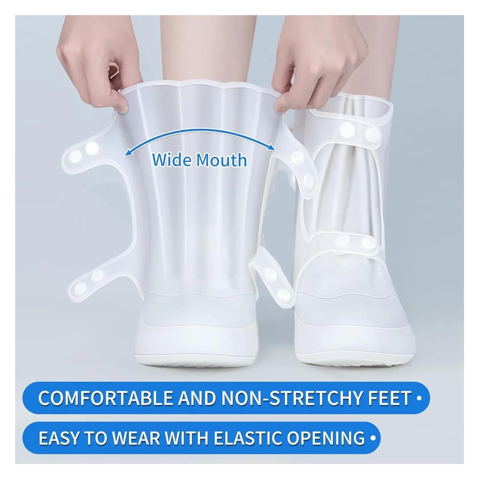 Copriscarpe 1PC Copriscarpe in silicone impermeabile Copriscarpe alti da pioggia Copriscarpe antiscivolo Protettore for esterni Calzature spesse riutilizzabili Adatto Per Strade Fangose E Giorni Di Pi