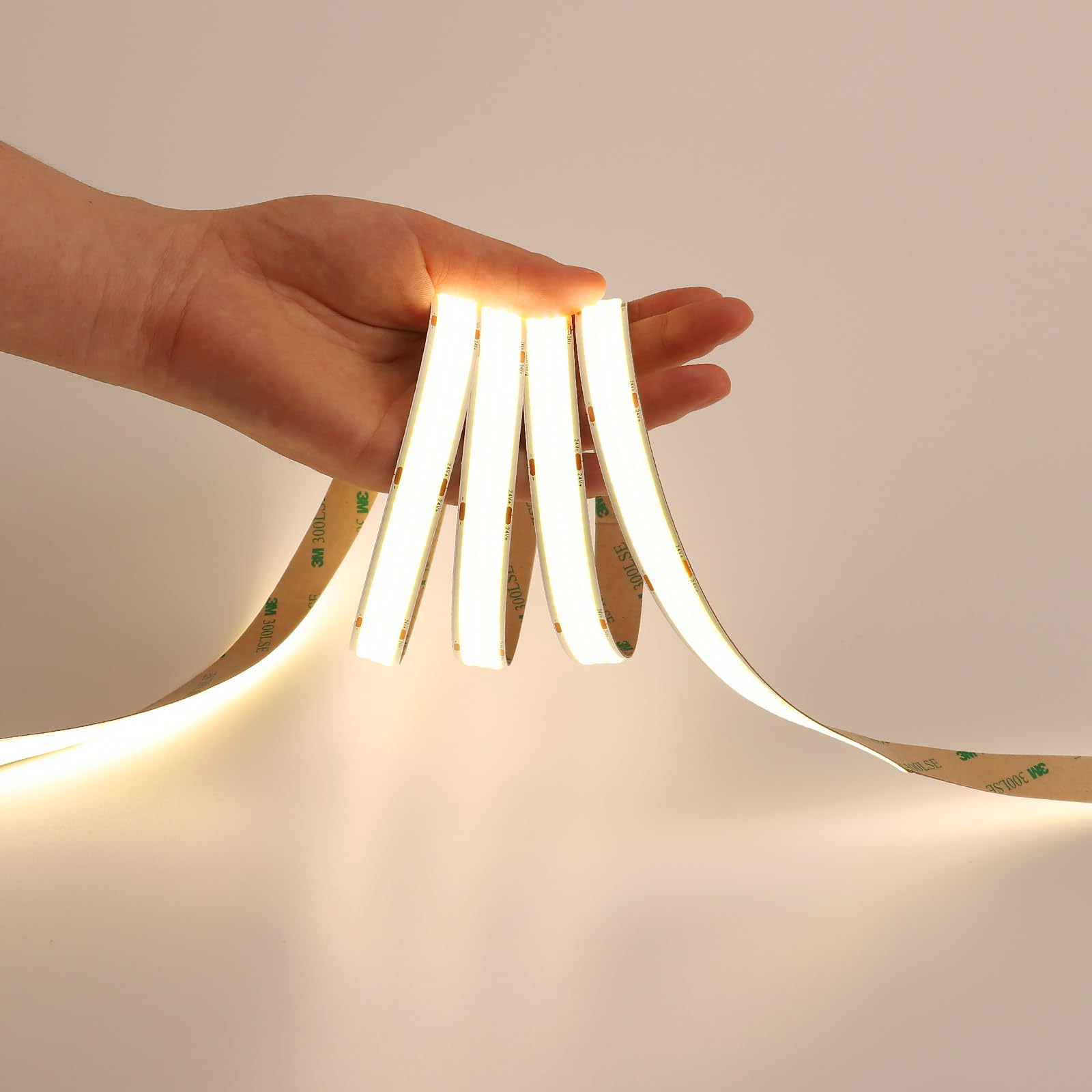 GOMING 24V Larghezza 15mm COB Striscia LED Bianco Naturale 4000K 5M 13750lm