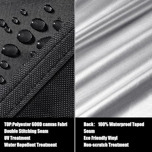 LCGOD Garden Furniture Cover, 600D Oxford Fabric Garden Table Cover Protection for All Weather Table and Sofa Sets with Rope and Lock Buckle (325 x 180 x 75 cm) - Image 5