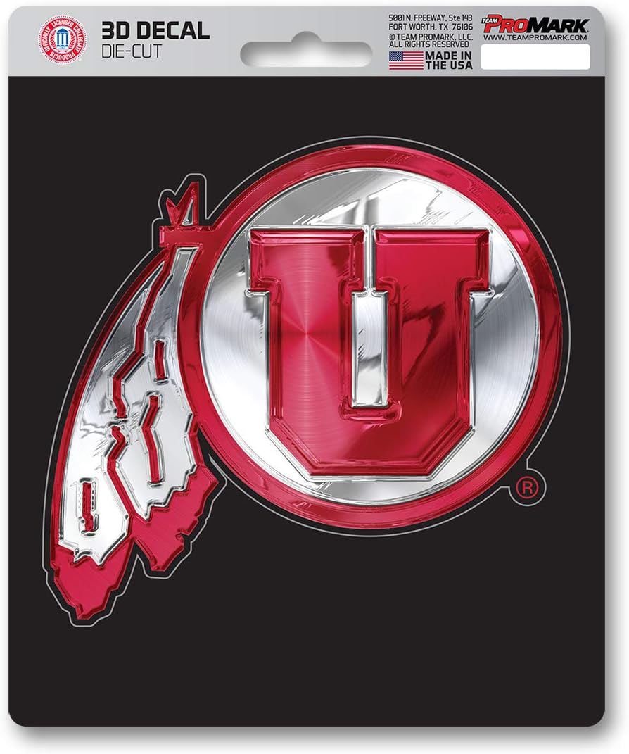 FANMATS 62841 Utah Utes 3D Decal Sticker