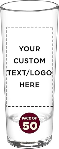 Miniatura 1 de Juego de 50 vasos de chupito personalizados Cordial Shooter de 2 onzas, paquete personalizado a granel, ideal para cumpleaños, fiestas, eventos en