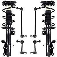 Vista 71 de Detroit Axle - Kit de puntales delanteros para Ford 2000-2004 Focus 2 puntales con muelle helicoidal 2 brazos de control inferiores con rótulas 2001