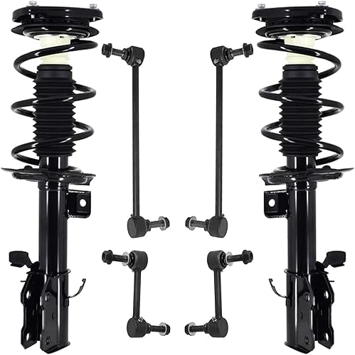 Miniatura 71 de Detroit Axle - Kit de puntales delanteros de 6 piezas para Chevrolet Aveo Aveo5 Pontiac G3 Wave, barra estabilizadora, varillas de acoplamiento