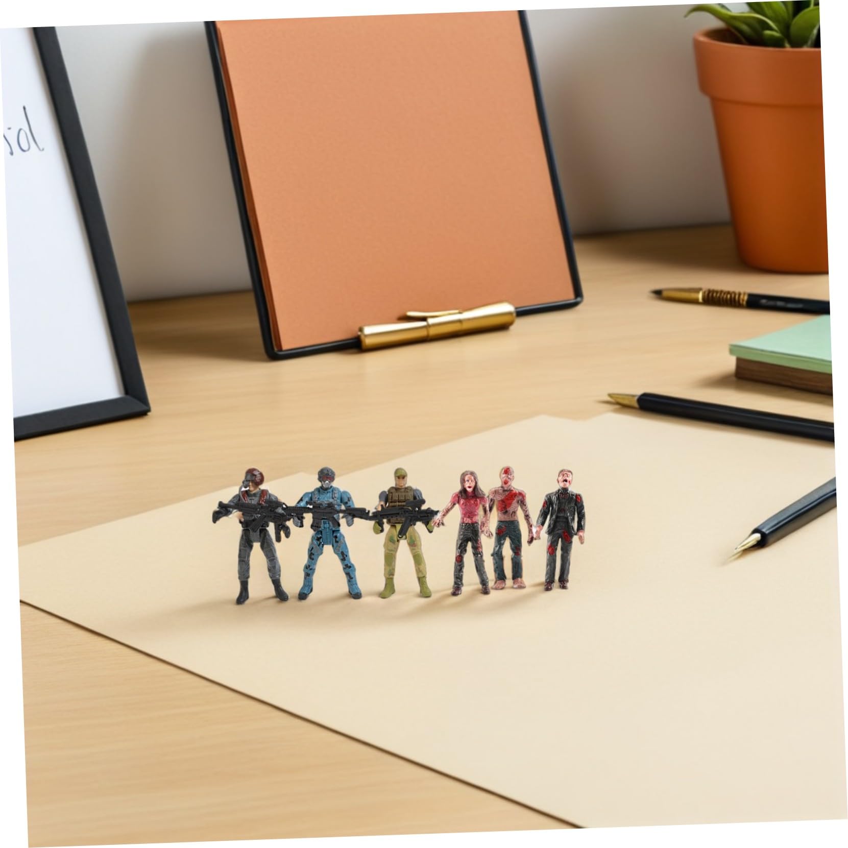 SUPVOX Set di Soldatini Militari 12 Pezzi in Plastico, Modelli 10cm | Articolazioni Mobili, Gruppo Mercenario Tema Zombie, Bordi Lisci senza Sbavature Stile Casuale