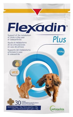 Flexadin Plus Mini 30 comprimidos masticables perro y gato. Ayuda a las articulaciones. Contiene glucosamina