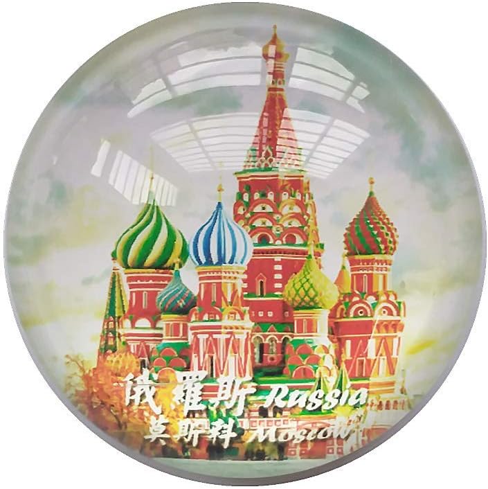 Moscow Russia Fridge Magnet Travel Souvenir Gift Home & Kitchen Decoration Magnetic Sticker Crystal Refrigerator Magnet Collection