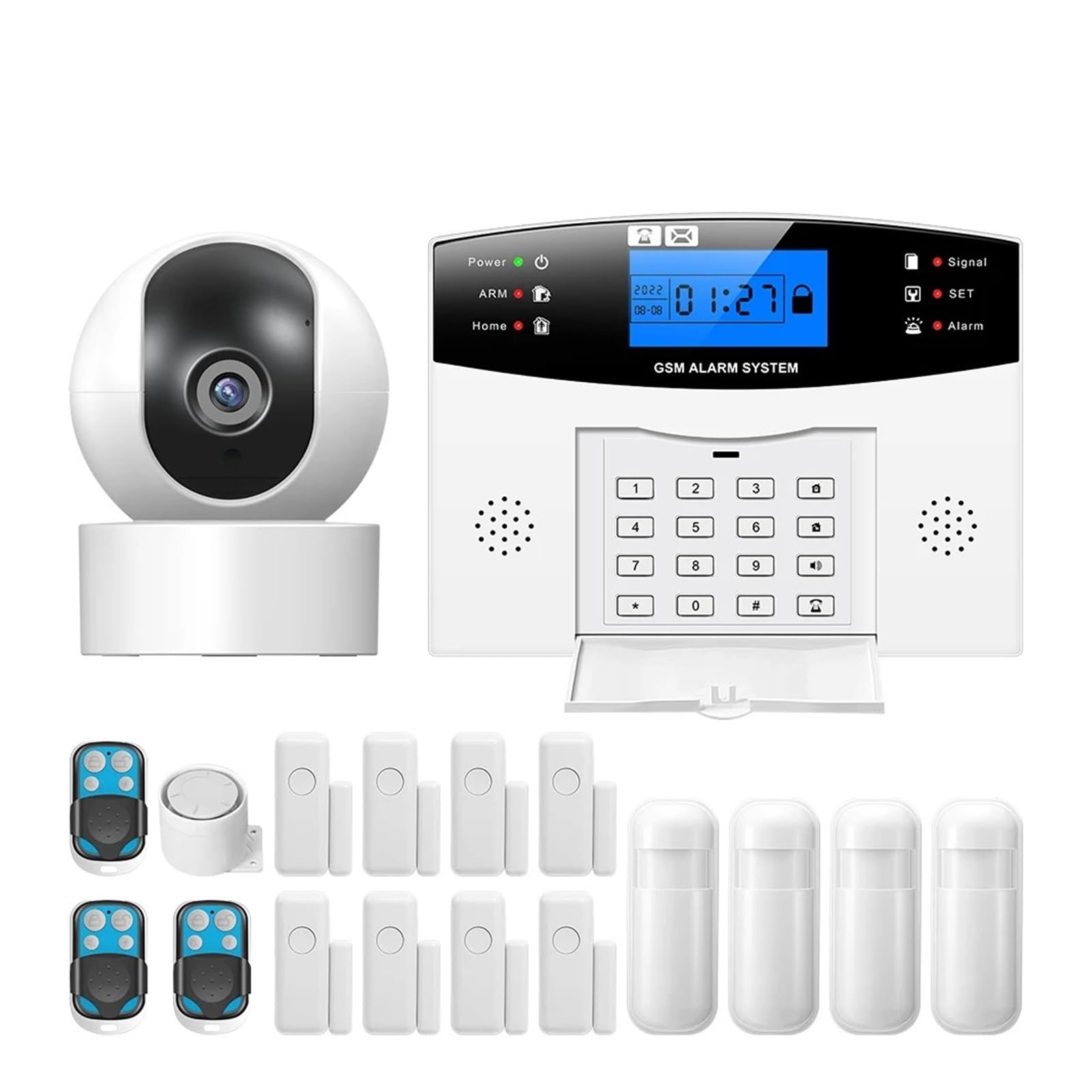Tuya Smart Home Alarm Residential Wireless House WIFI Anti -theft Systems Security Remote Monitoring(J)